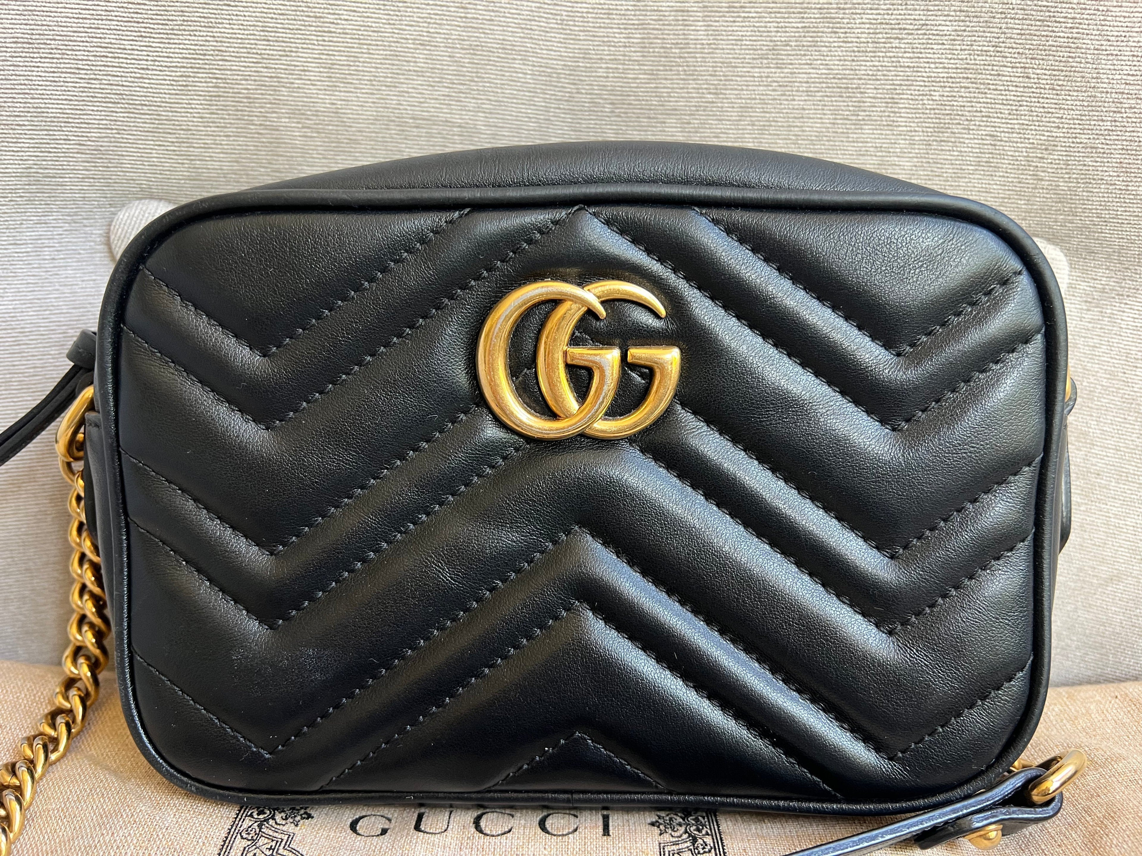 Gucci GG Black Marmont Mini Shoulder Bag