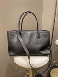 Chanel Executive Tote Bag Dark Grey Grainy Calfskin