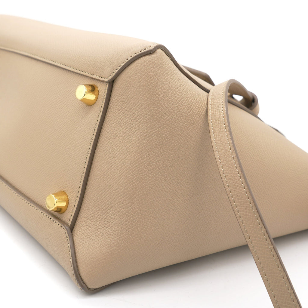 Celine Mini Belt in Grained Calfskin Light Taupe