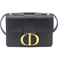CHRISTIAN DIOR Micro 30 Montaigne Bag Box Calfskin Black