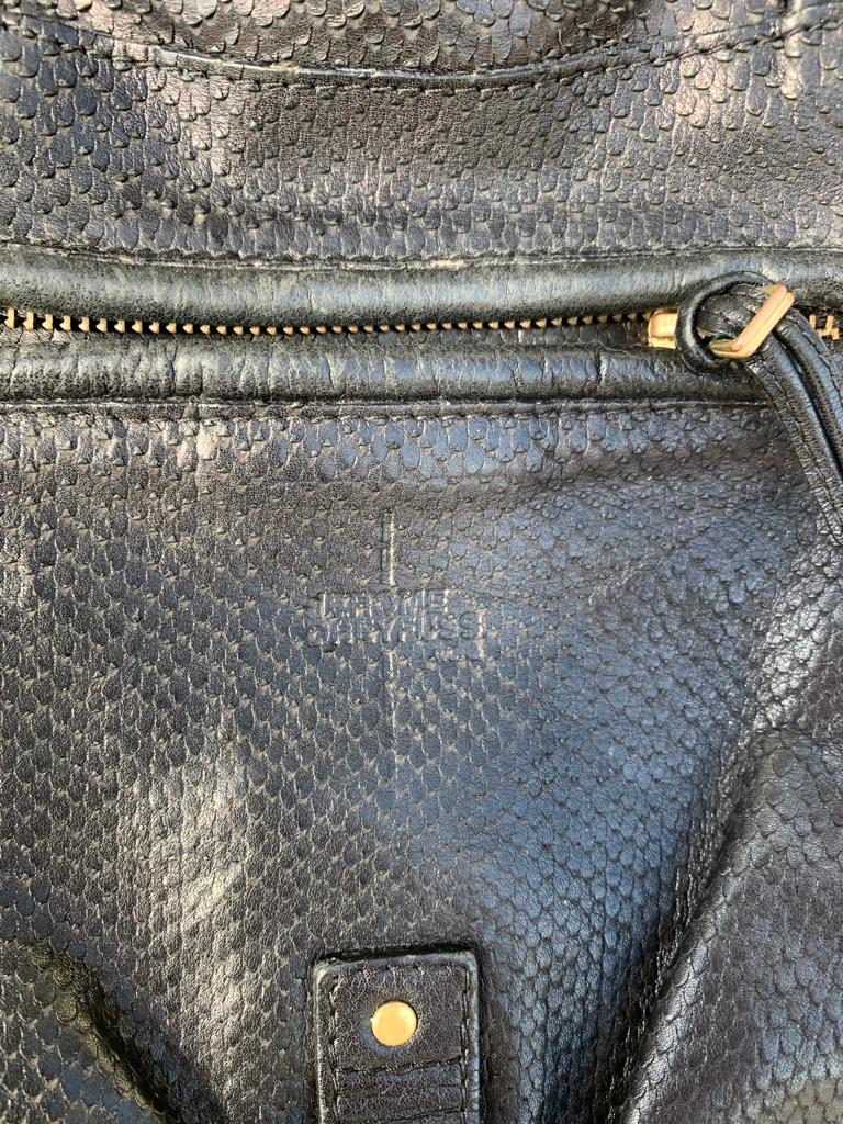 Jerome Dreyfus Black Snakeskin Billy Bag