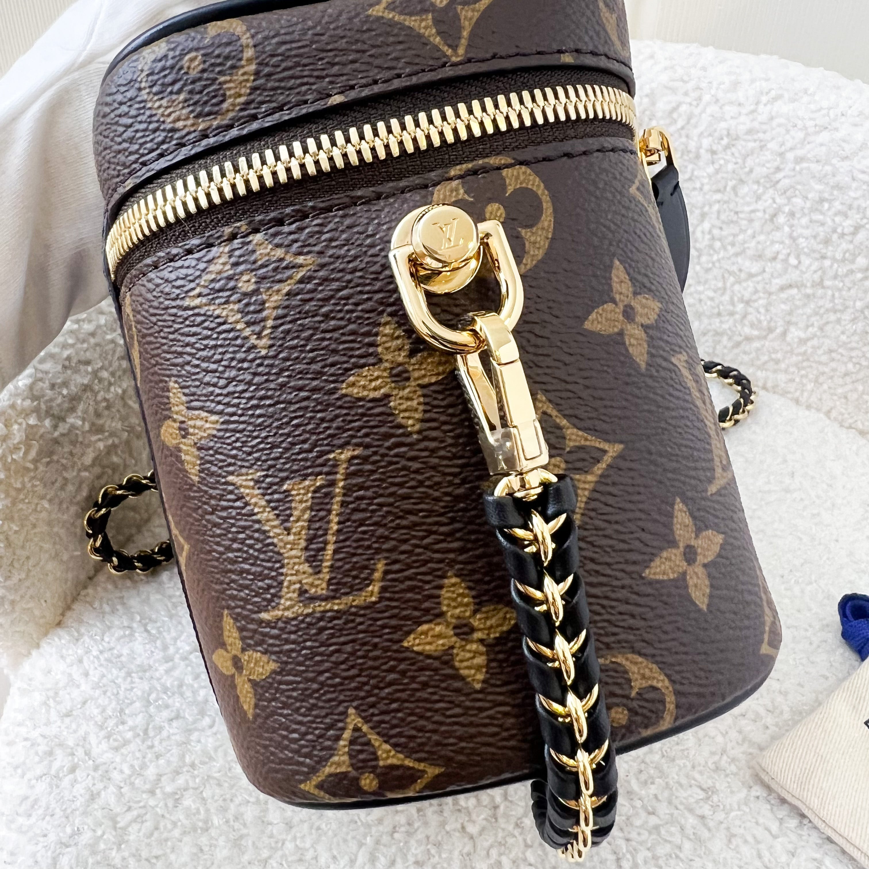LV Vanity PM in Monogram Canvas, Black Calfskin Trim and GHW