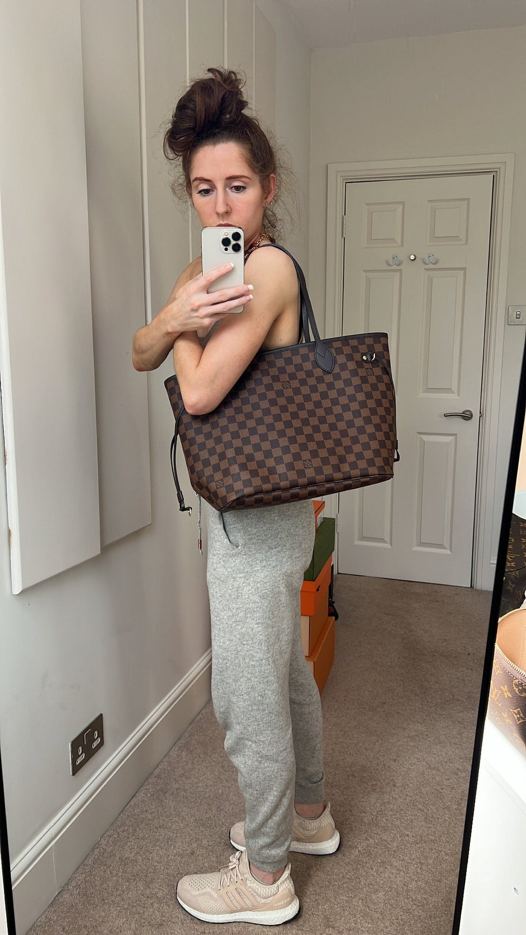 Louis Vuitton Neverfull MM Damier Ebene Cherry Interior (RRP £1,410)