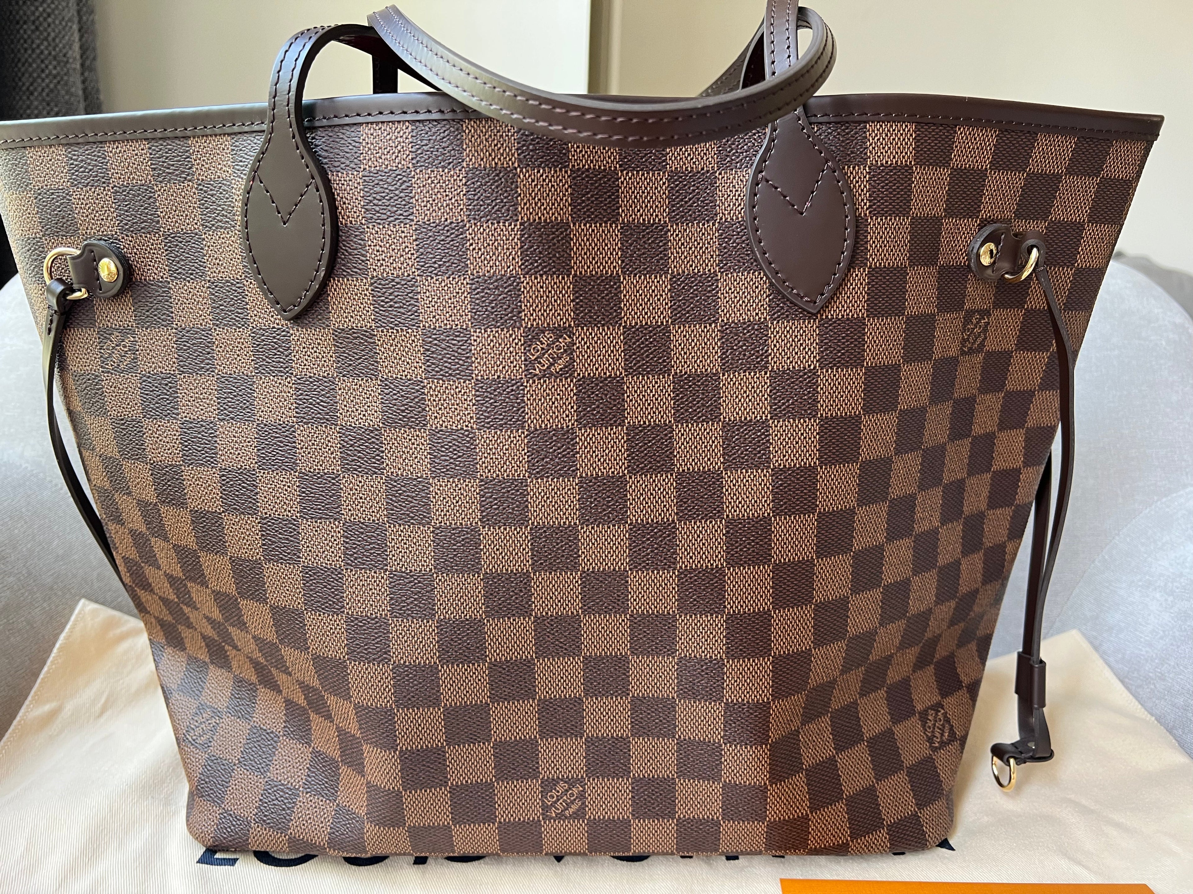 Louis Vuitton Neverfull MM Damier Ebene Cherry Interior (RRP £1,410)