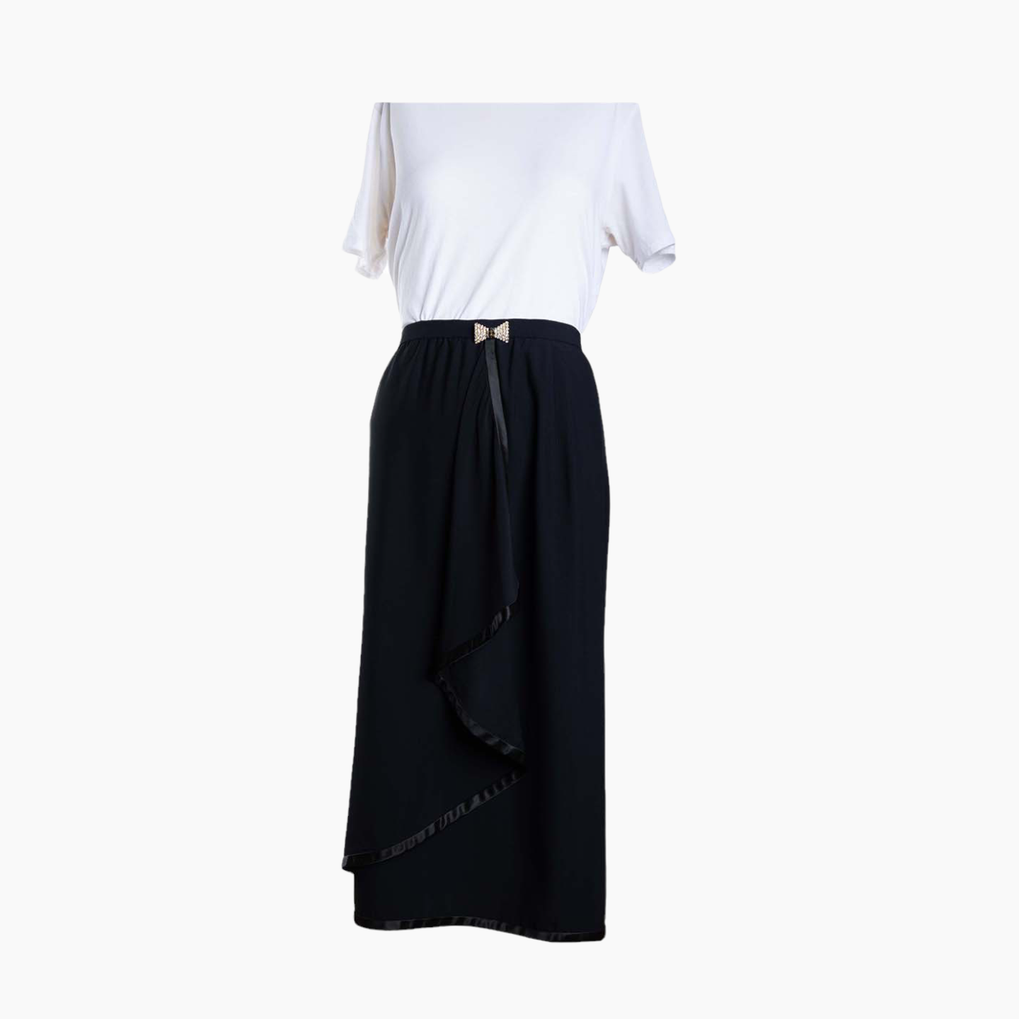 Celine black skirt jewel buckle - M - 1990s