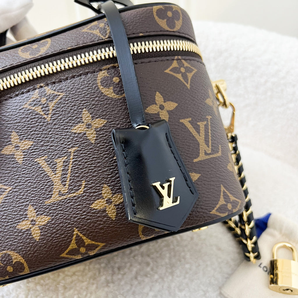 LV Vanity PM in Monogram Canvas, Black Calfskin Trim and GHW