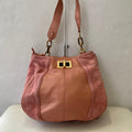 B.MAKOWSKY Leather and Suede Shoulder Bag Pink