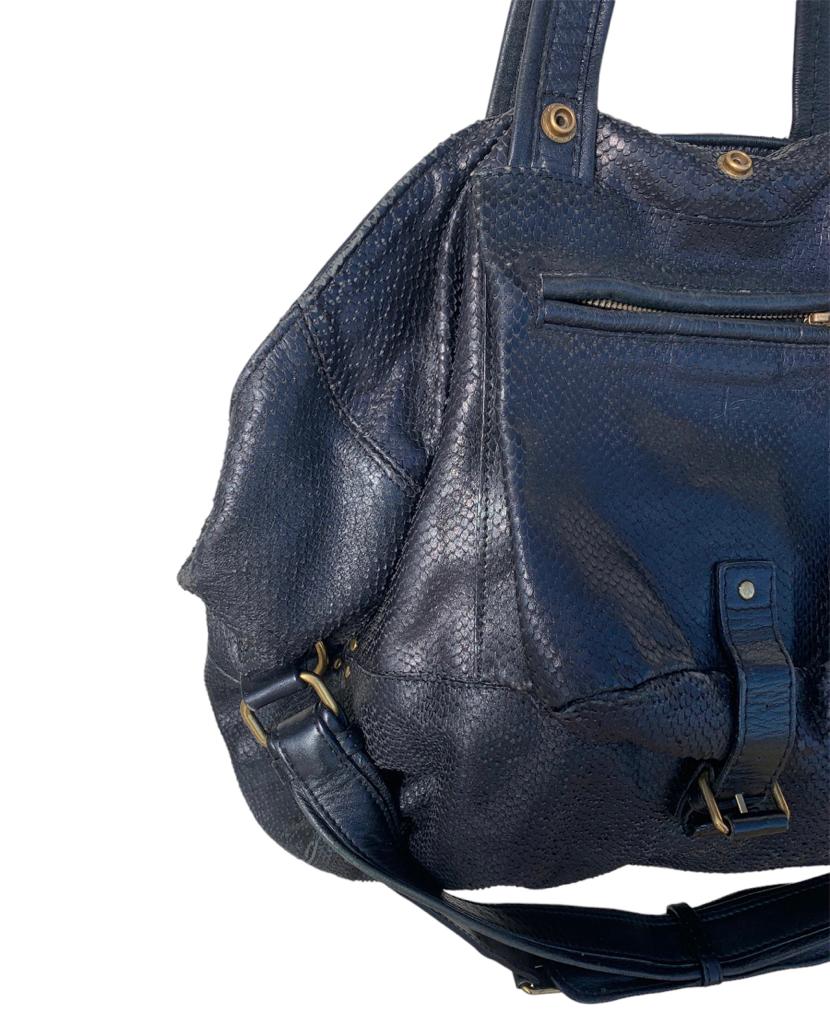 Jerome Dreyfus Black Snakeskin Billy Bag