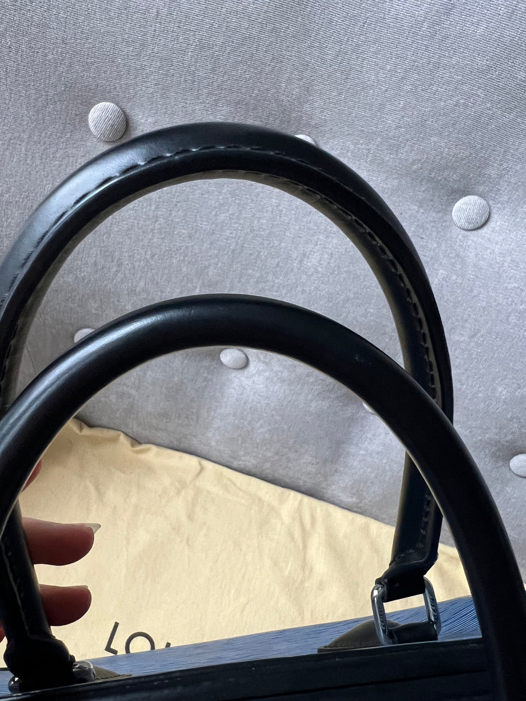 Louis Vuitton Phenix Shoulder Tote in Blue Jean Denim Blue Epi Noir