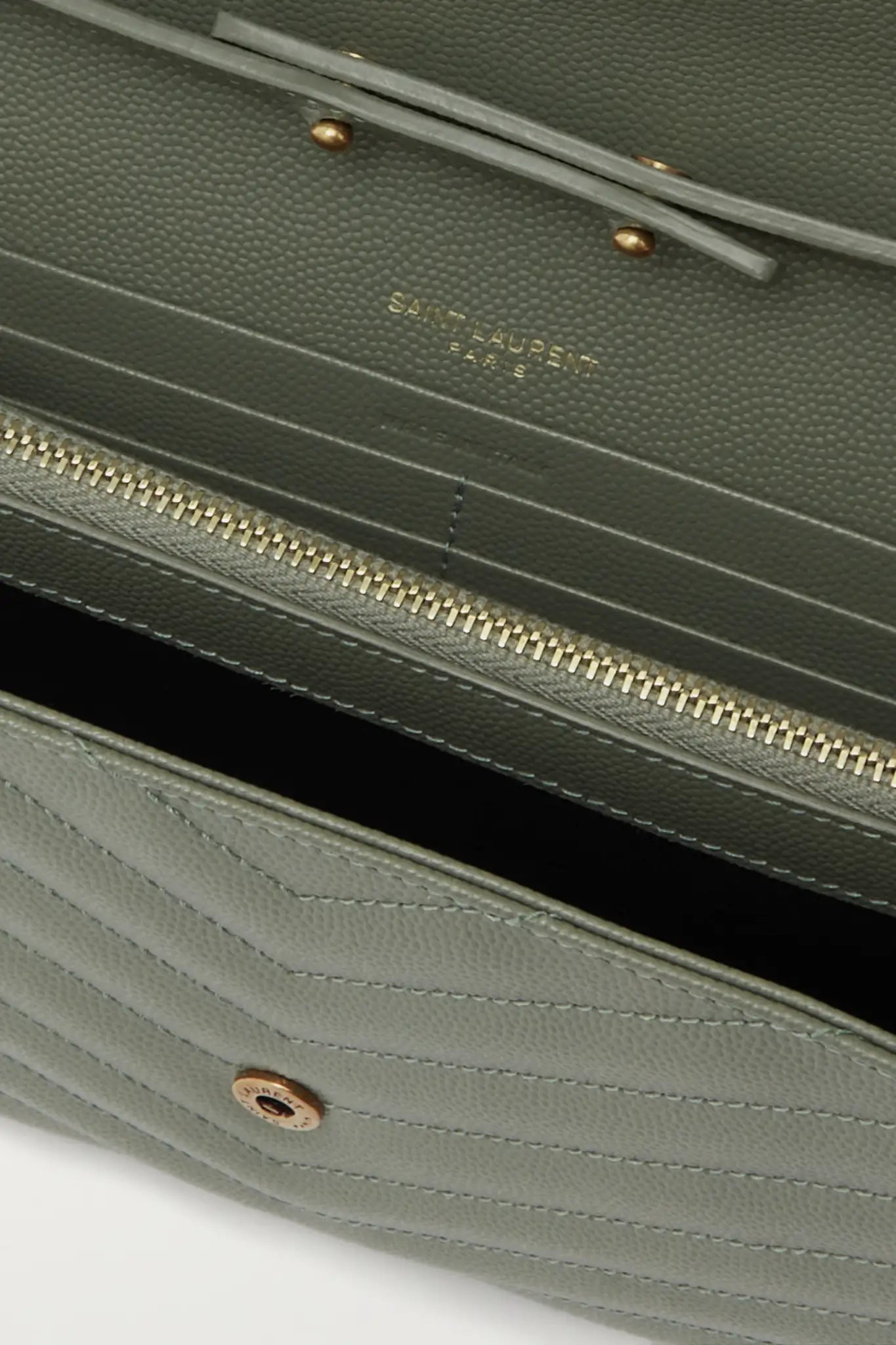 SAINT LAURENT Monogramme quilted textured-leather shoulder bag