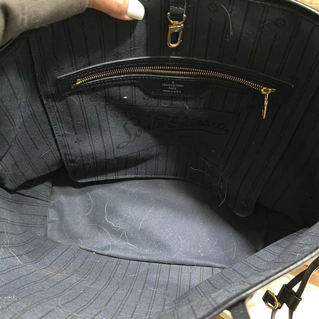Louis Vuitton Grey Denim Neverfull MM