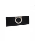 Salvatore Ferragamo Black Patent Clutch Bag