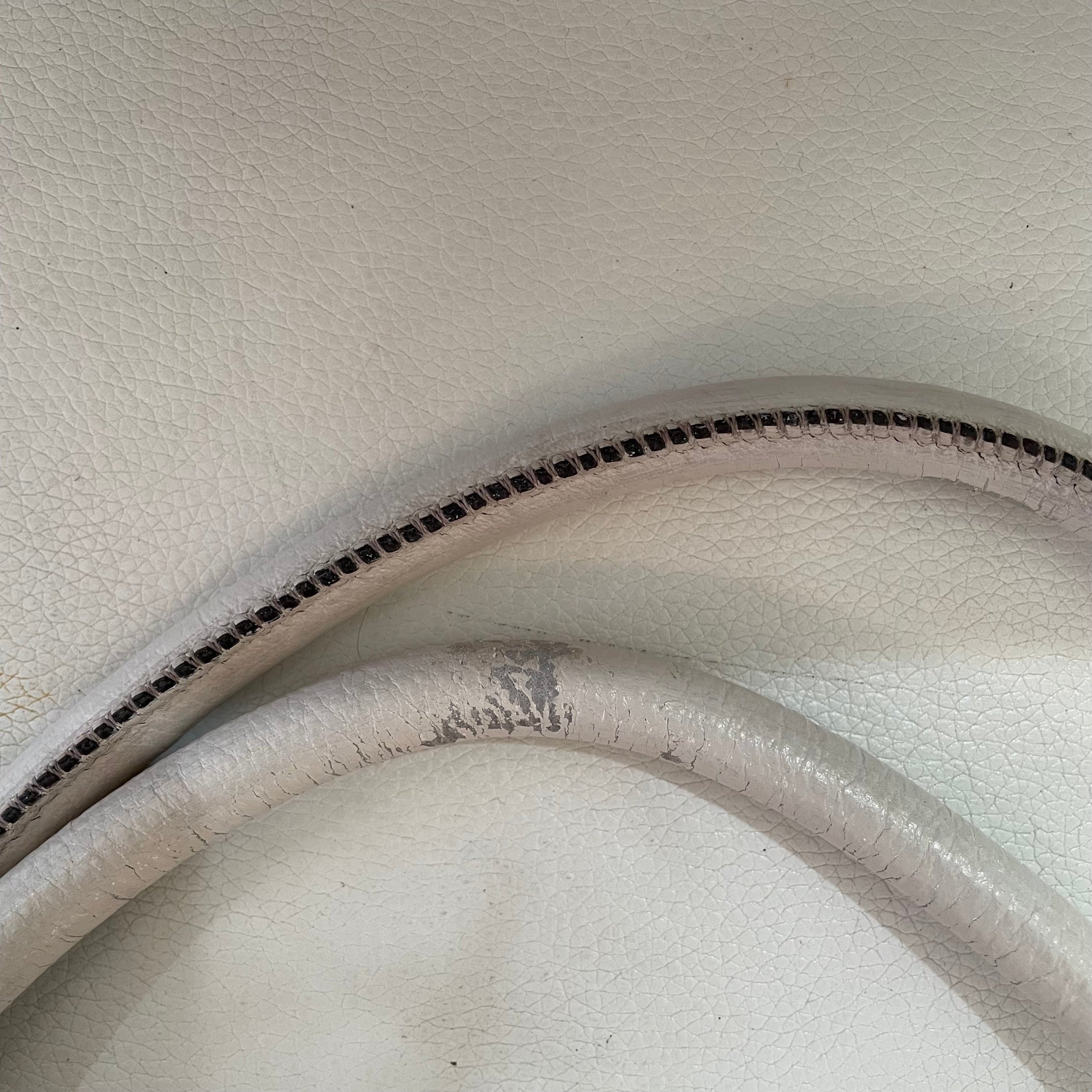 MICHAEL KORS Optic White Medium East West Ring Leather Tote