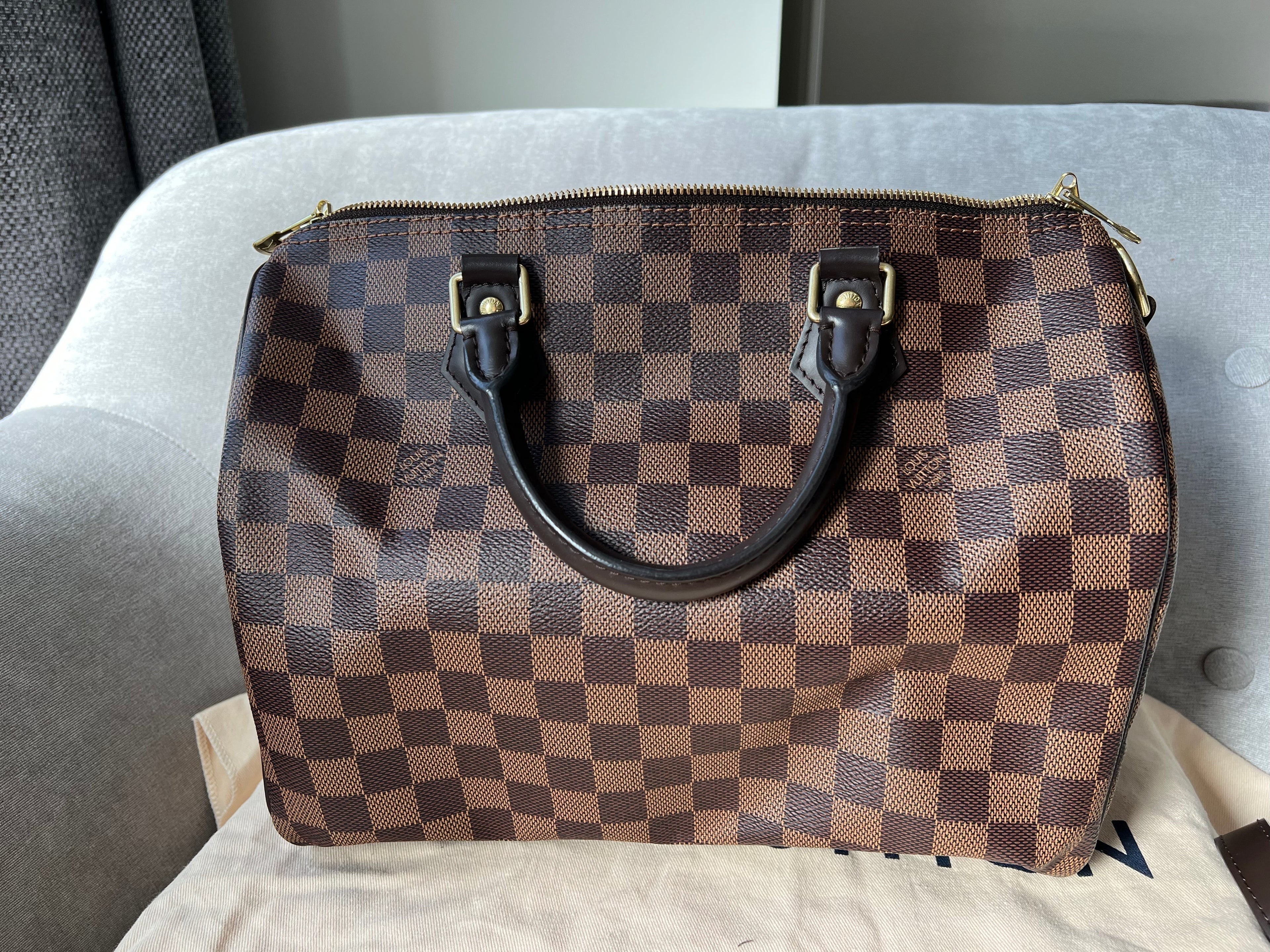 Louis Vuitton Speedy Bandouliere 30 Damier Ebene (RRP £1470)
