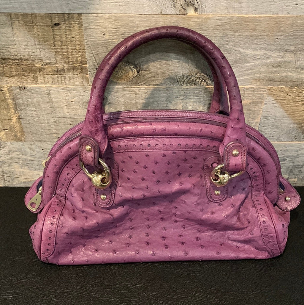 Celine Ostrich Leather Handbag