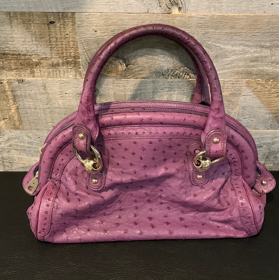 Celine Ostrich Leather Handbag