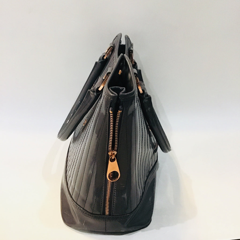 TED BAKER Gray Patent Leather Satchel