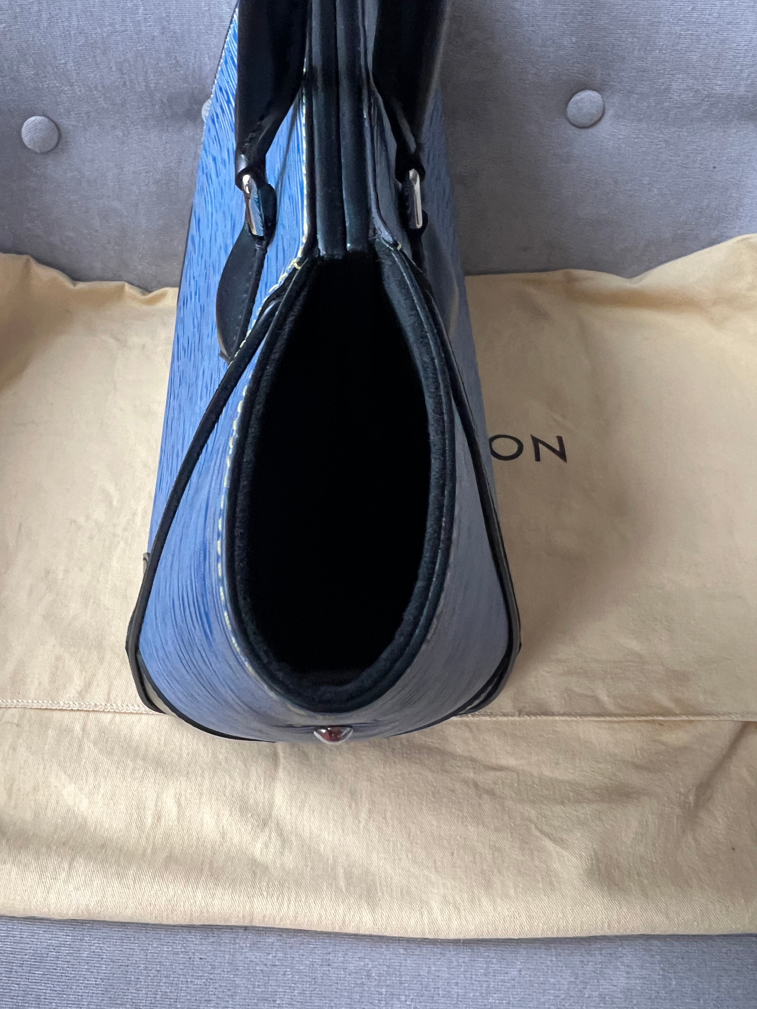 Louis Vuitton Phenix Shoulder Tote in Blue Jean Denim Blue Epi Noir