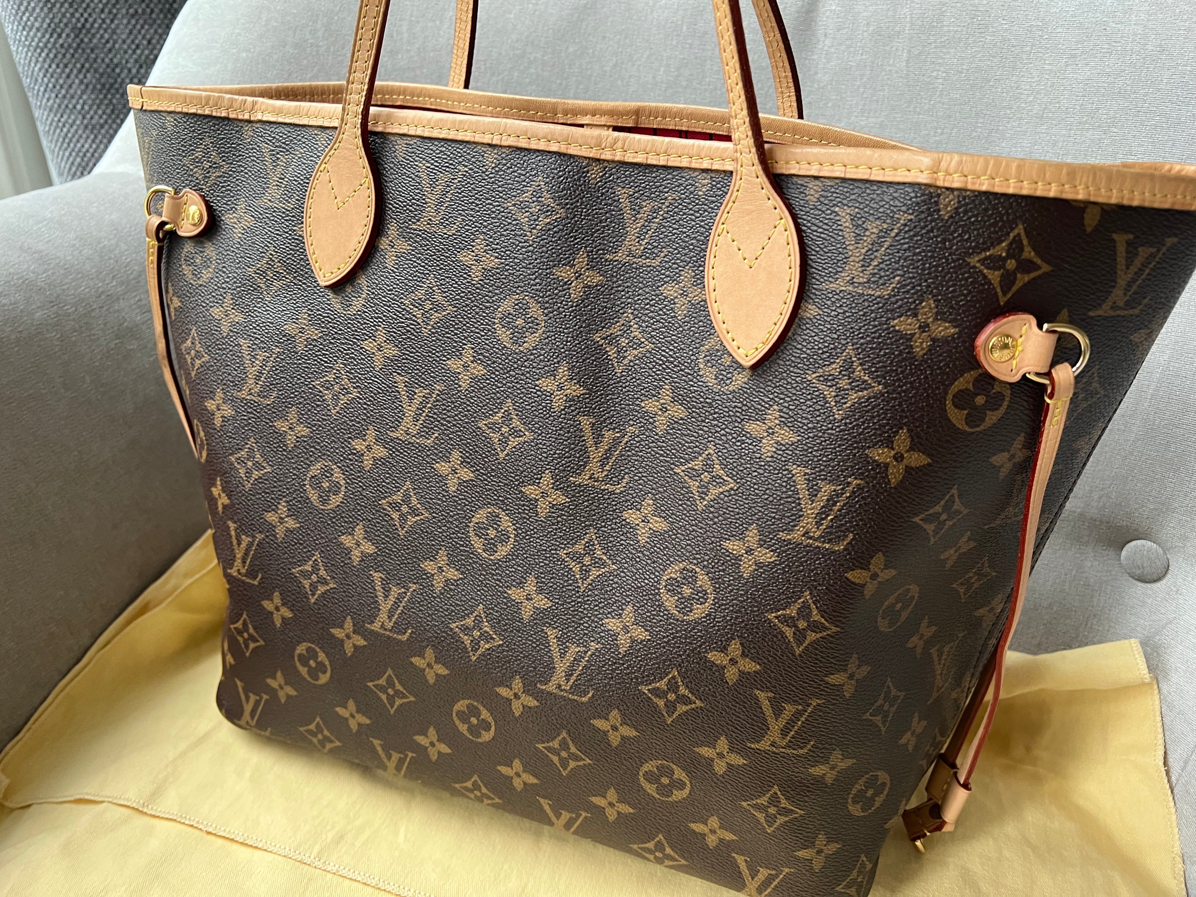Louis Vuitton Neverfull MM Monogram Red (RRP £1,410)