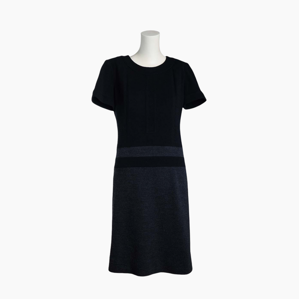 Chanel dress in black and anthracite gray wool - M - 2000s