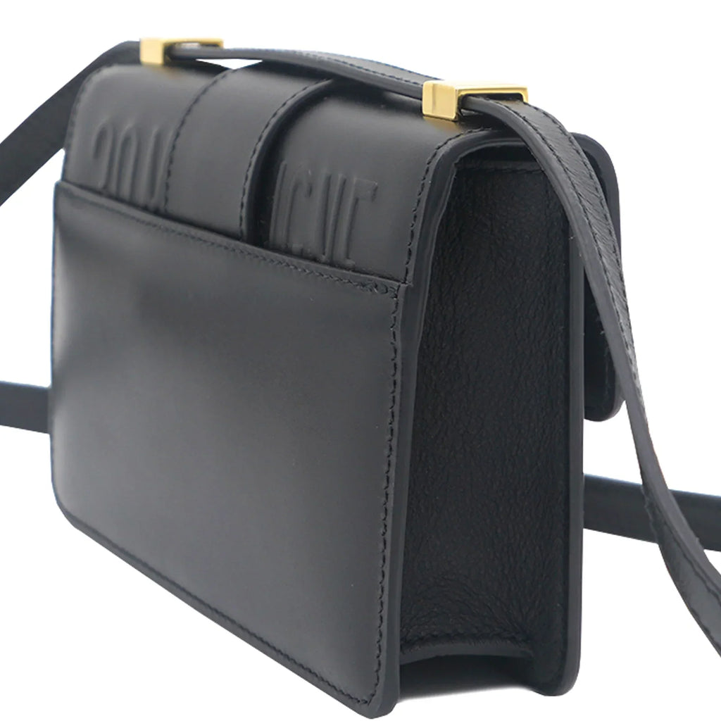 CHRISTIAN DIOR Micro 30 Montaigne Bag Box Calfskin Black