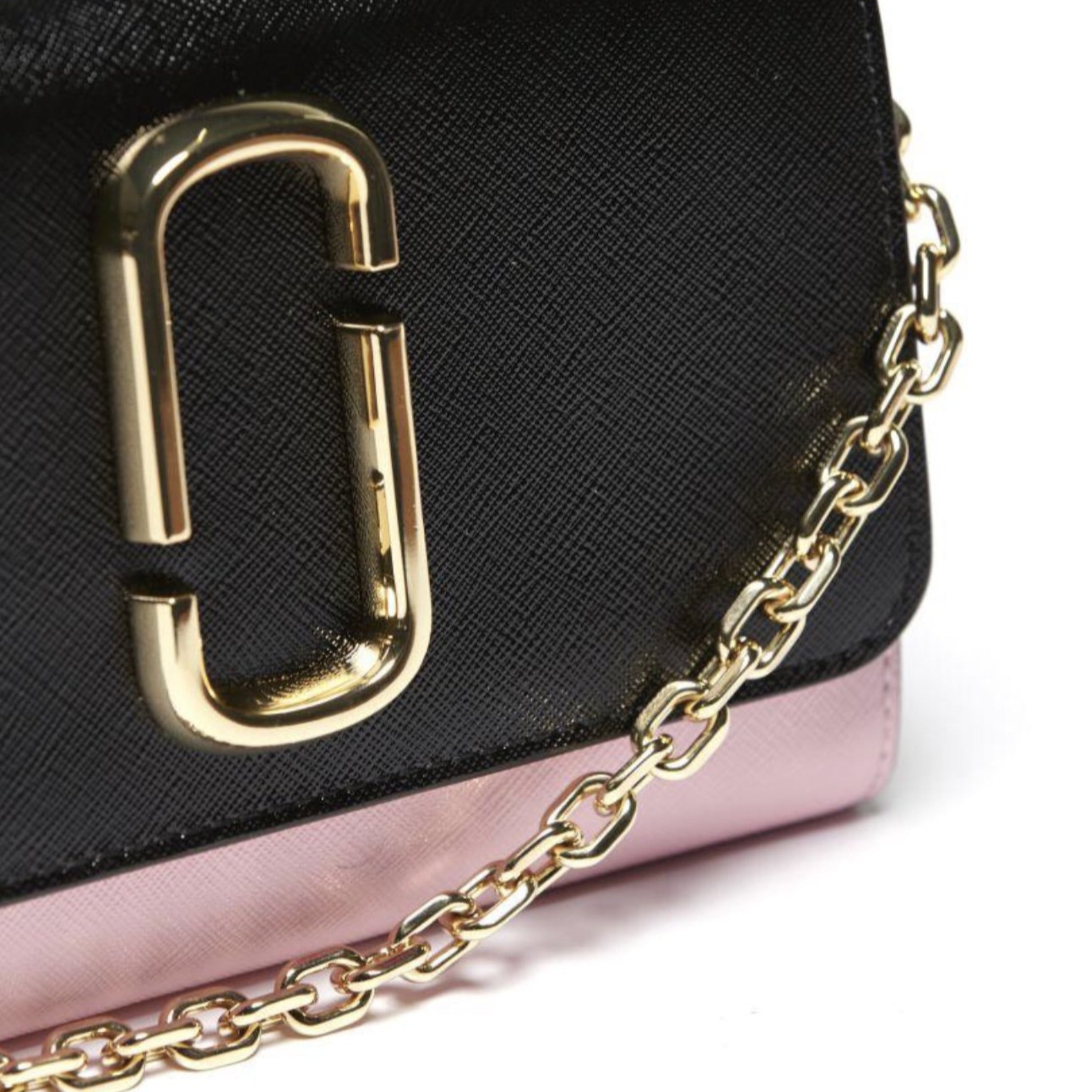 MARC JACOBS Black and Rose Wallet on Chain Bag