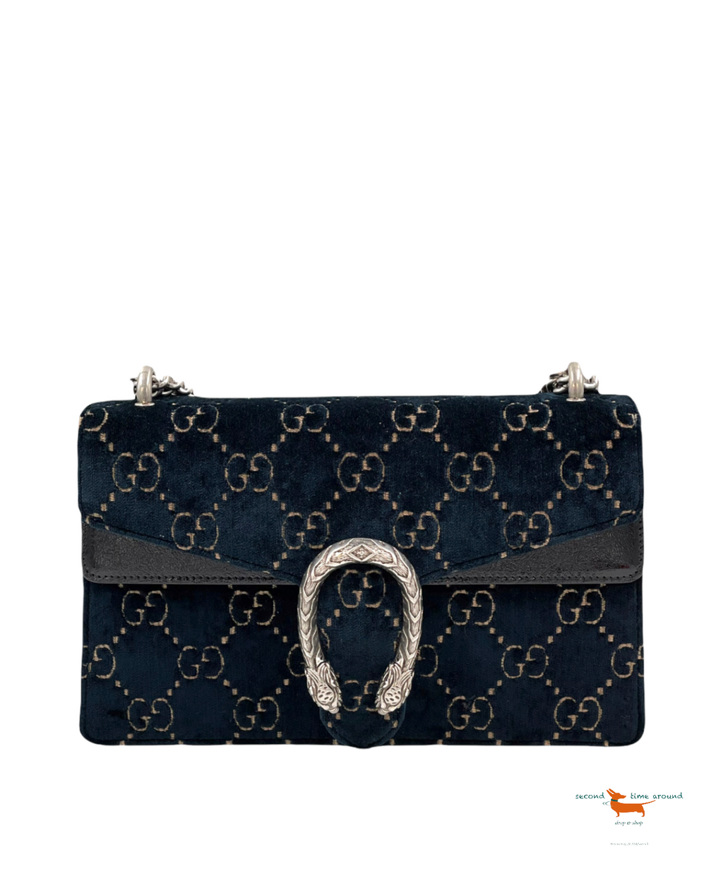Gucci Dionysus Blue Velvet Bag