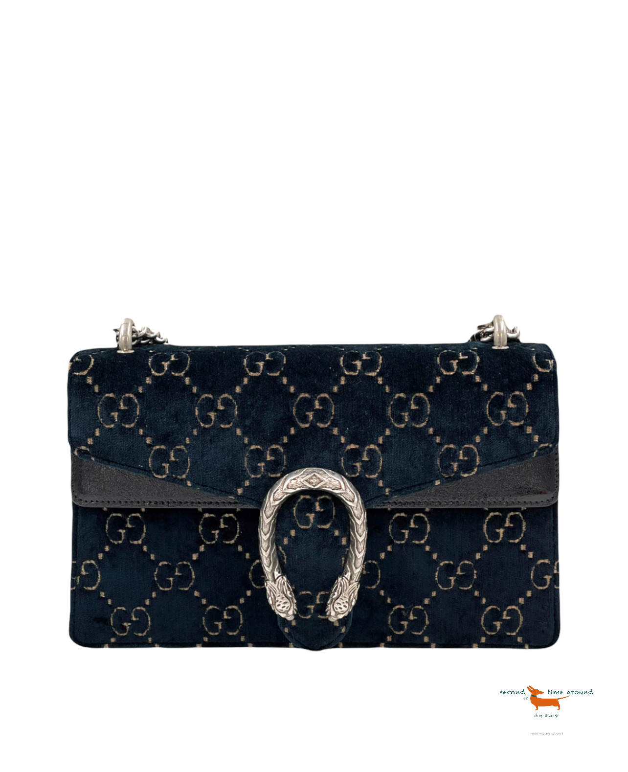 Gucci Dionysus Blue Velvet Bag