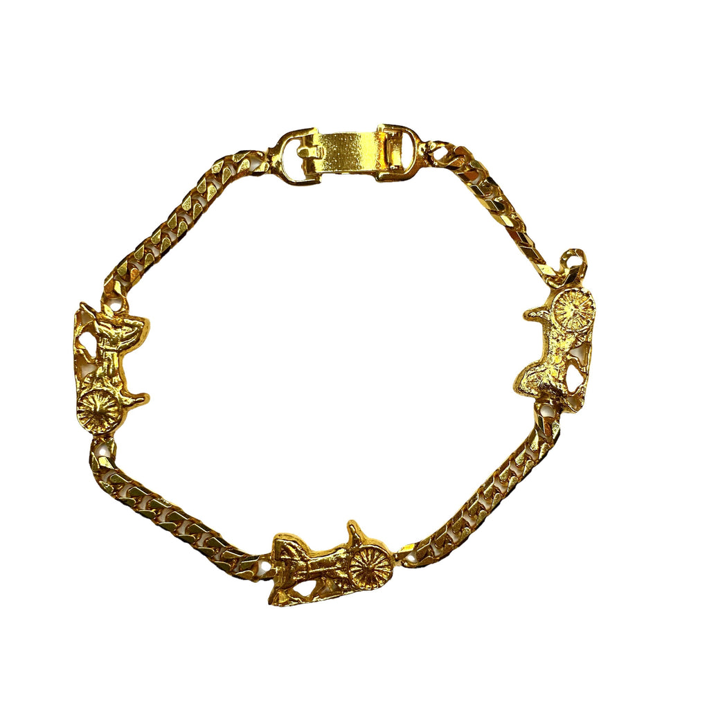 Celine vintage chain bracelet signature - 1990s