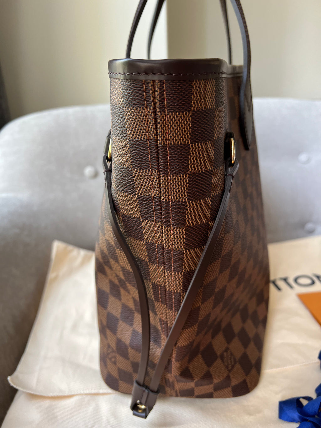 Louis Vuitton Neverfull MM Damier Ebene Cherry Interior (RRP £1,410)