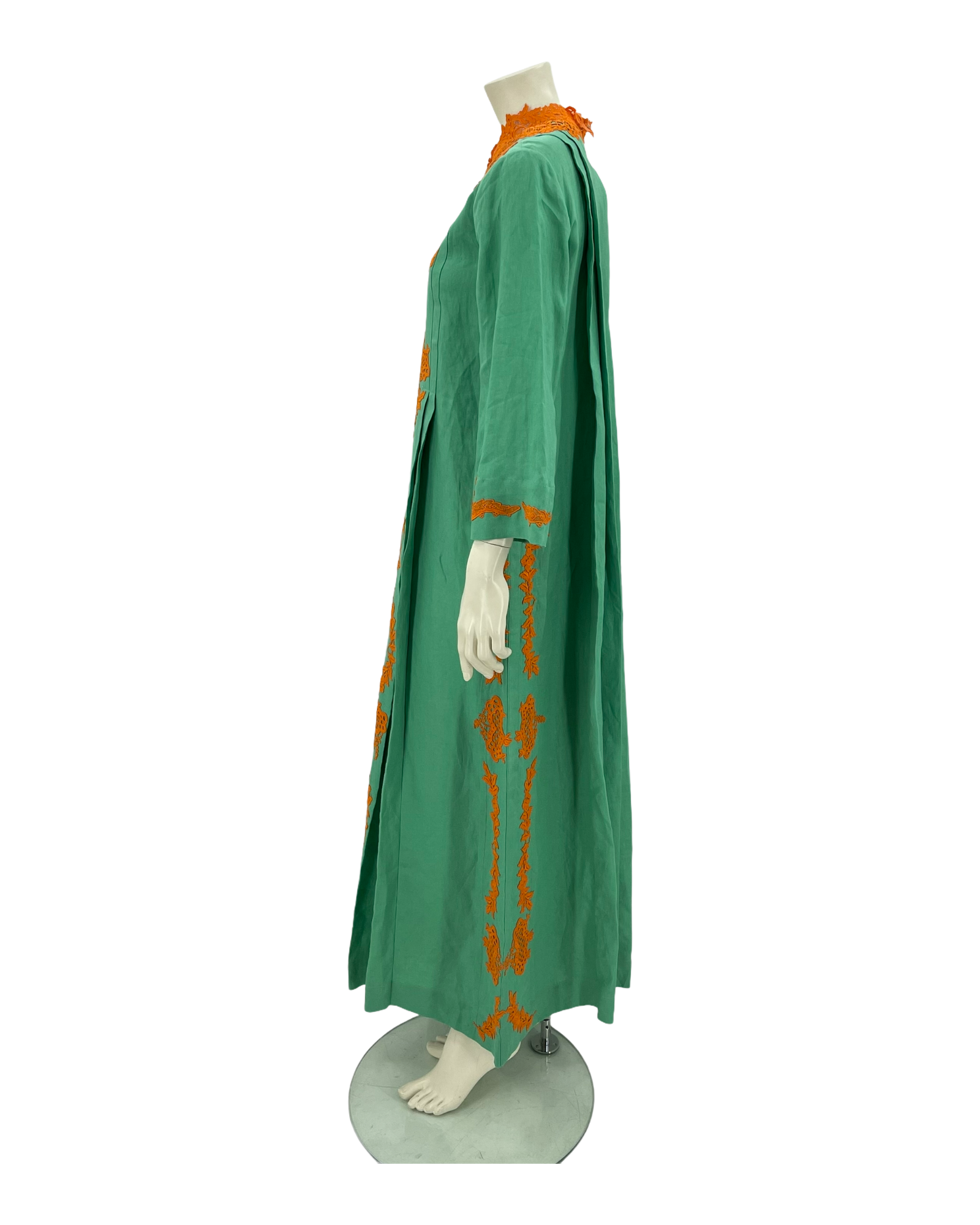 Gucci Crocheted lace-trimmed Linen Kaftan