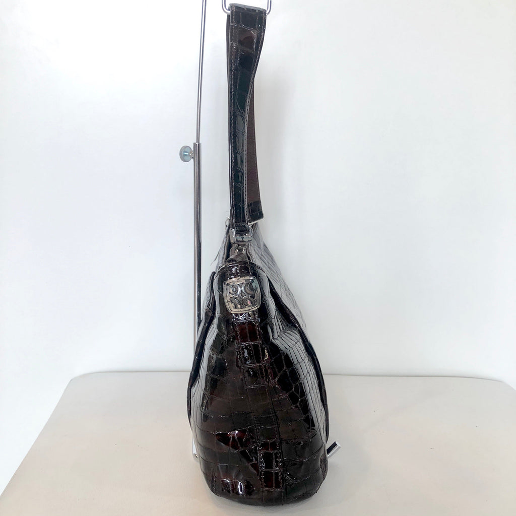 BRIGHTON Brown Patent Leather Handbag