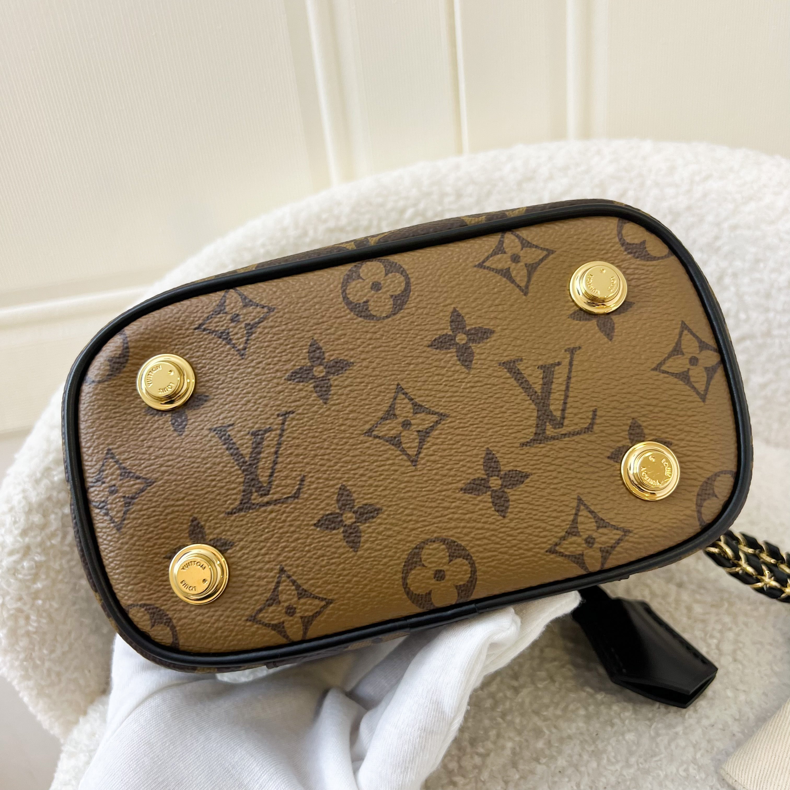 LV Vanity PM in Monogram Canvas, Black Calfskin Trim and GHW