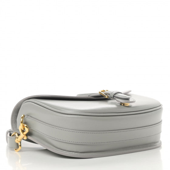 CHRISTIAN DIOR Box Calfskin Medium Bobby Flap Gray