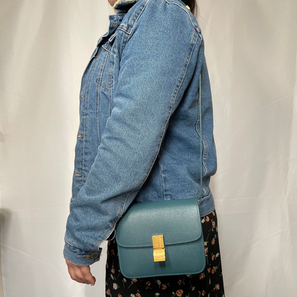 Celine Prussian Blue Calfskin LiÃƒÆ’Ã‚Â©gÃƒÆ’Ã‚Â© Teen Classic Bag