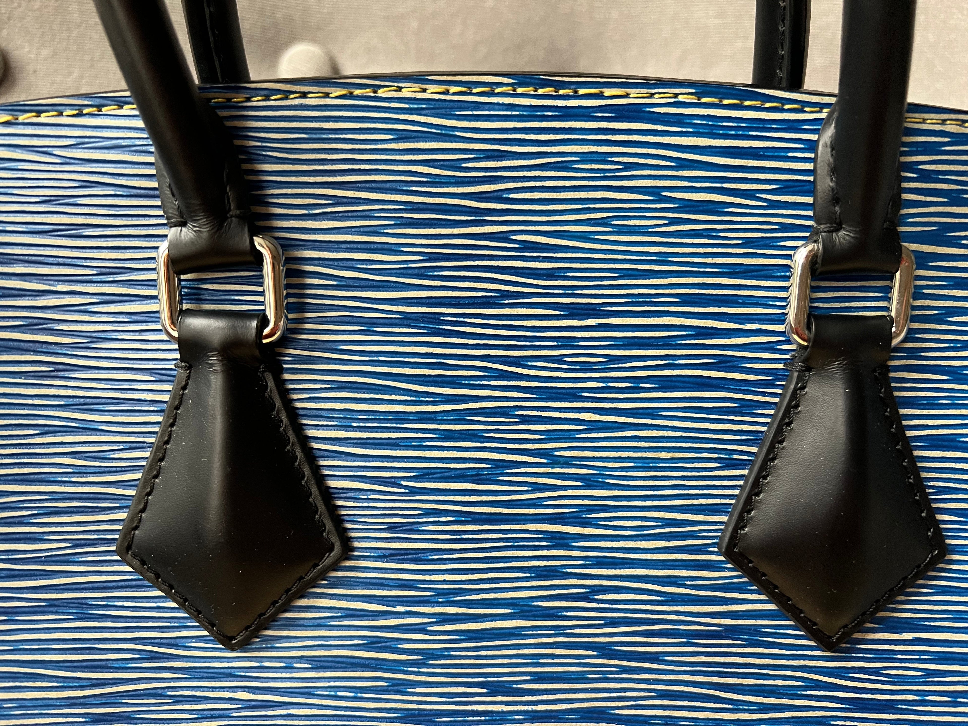 Louis Vuitton Phenix Shoulder Tote in Blue Jean Denim Blue Epi Noir