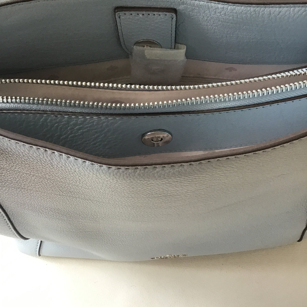 KATE SPADE NEW YORK Frosted Blue Jackson Medium Triple Compartment Shoulder Bag NWOT
