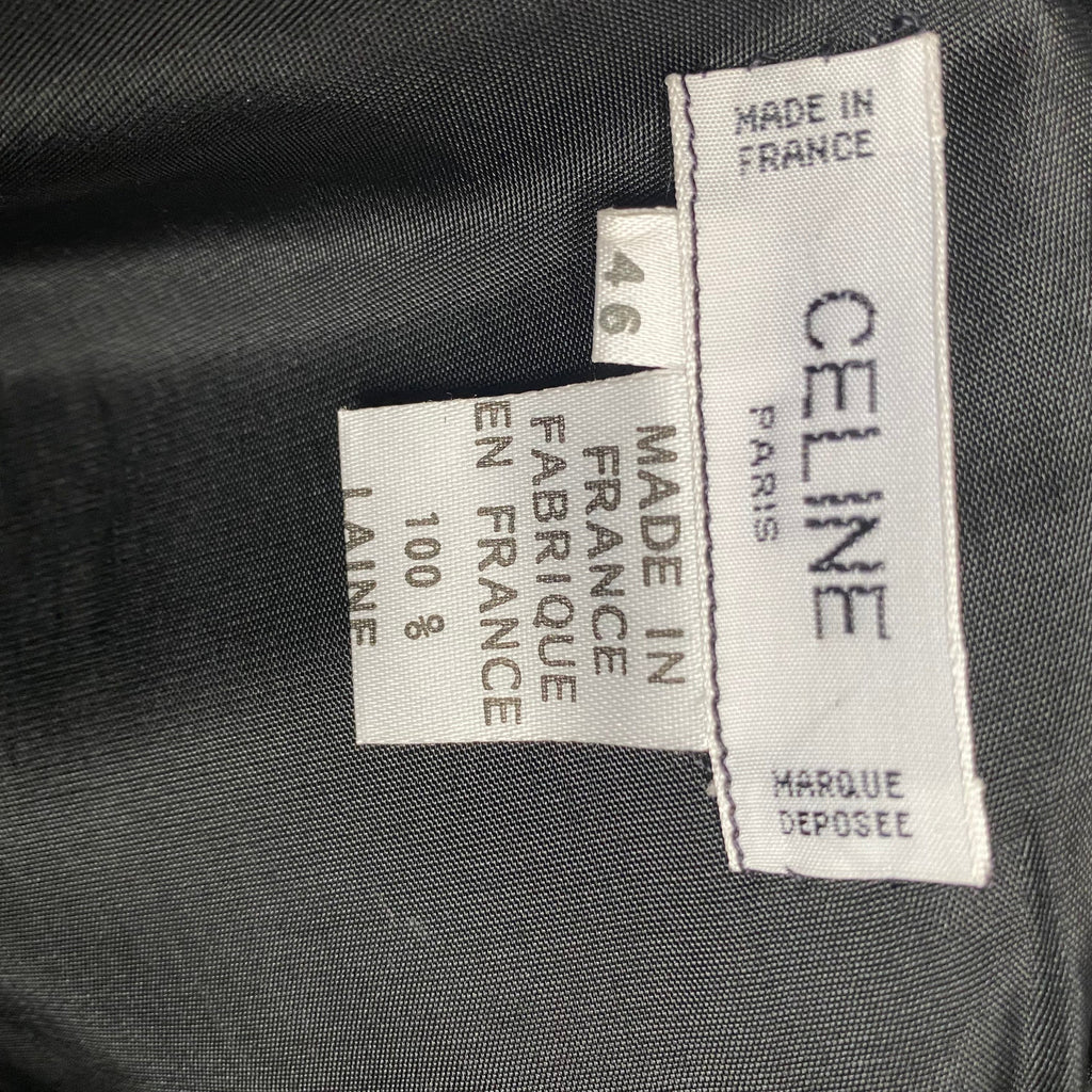 Celine black wool skirt with chain - L/XL - 1970s