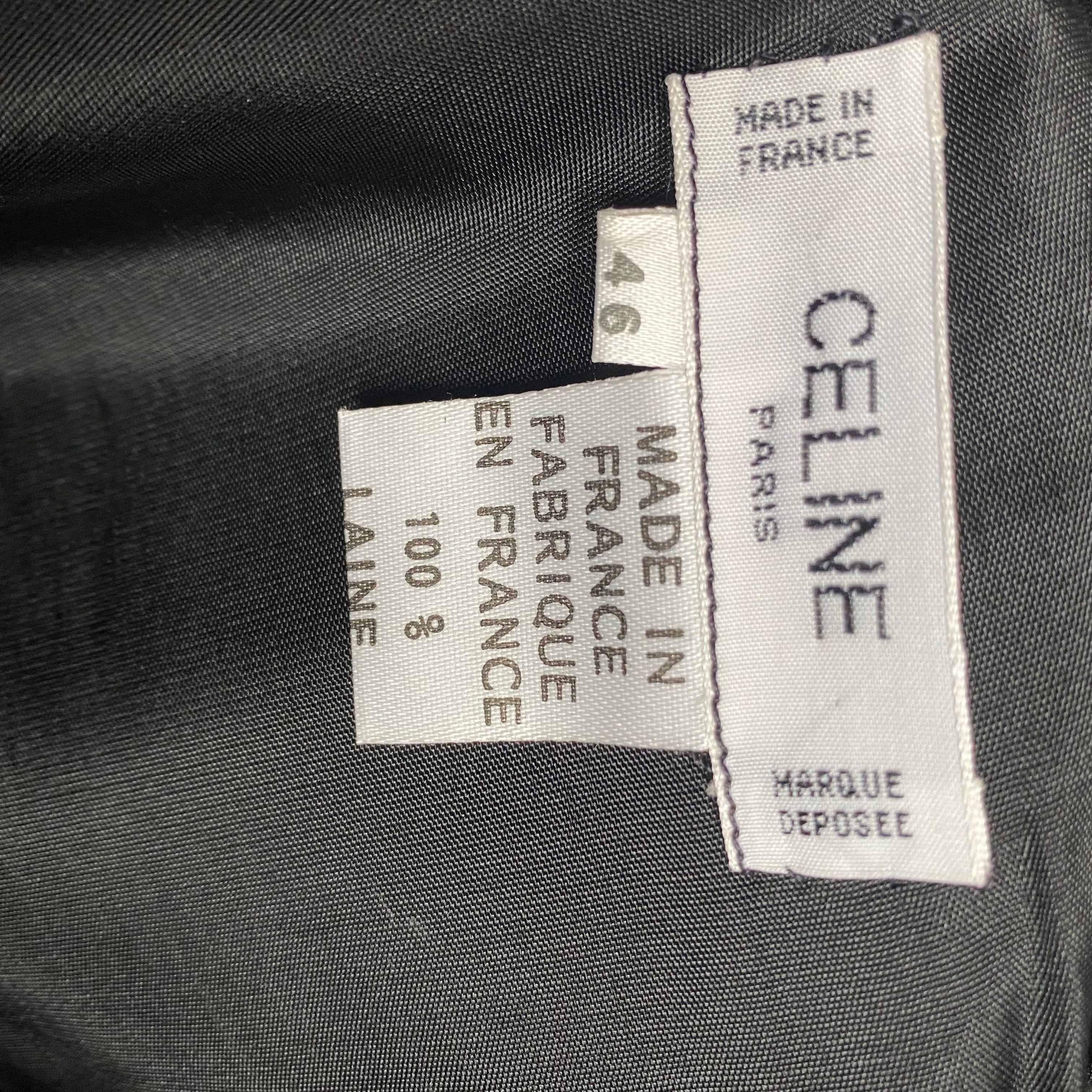 Celine black wool skirt with chain - L/XL - 1970s