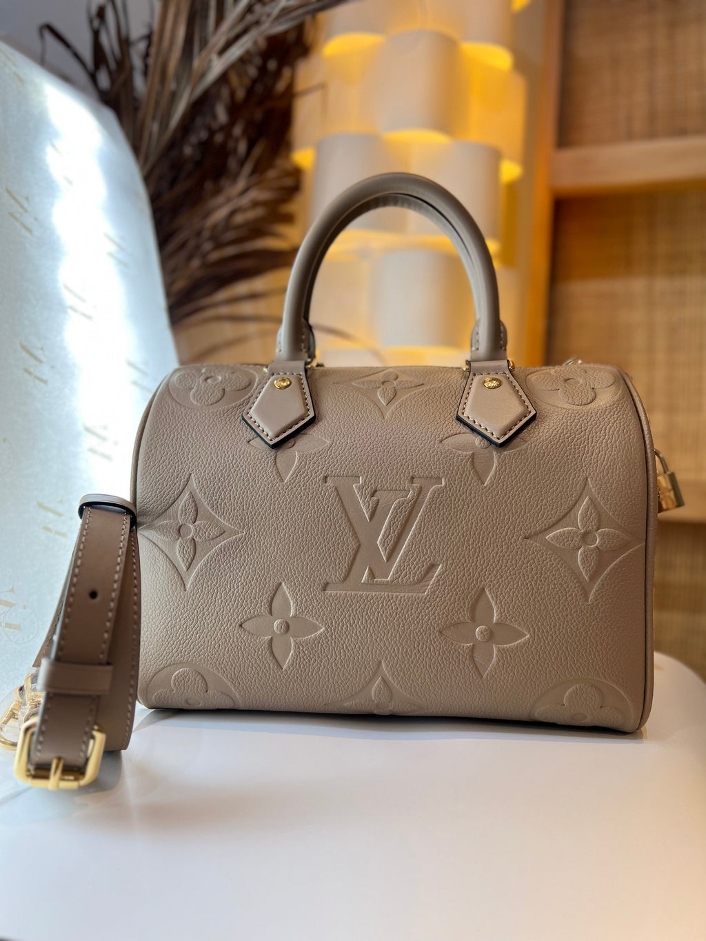 Louis Vuitton Speedy Bandouliere Bag Monogram Empreinte Giant 25