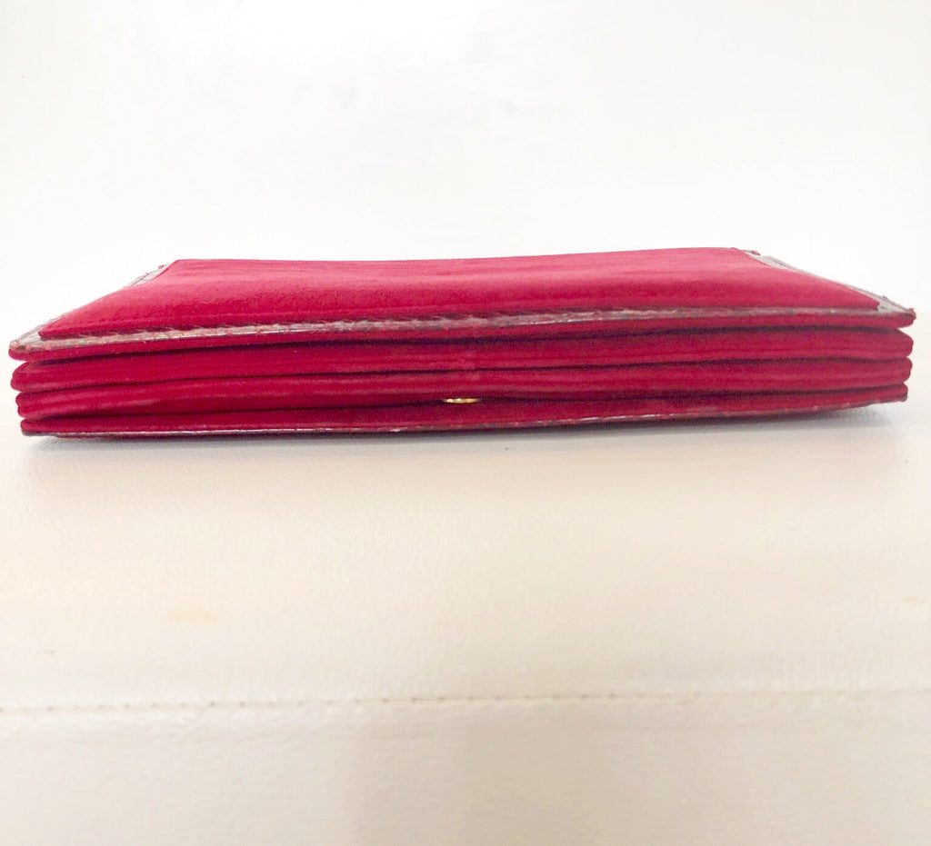 SAKS FIFTH AVENUE Red Suede Shoulder Bag