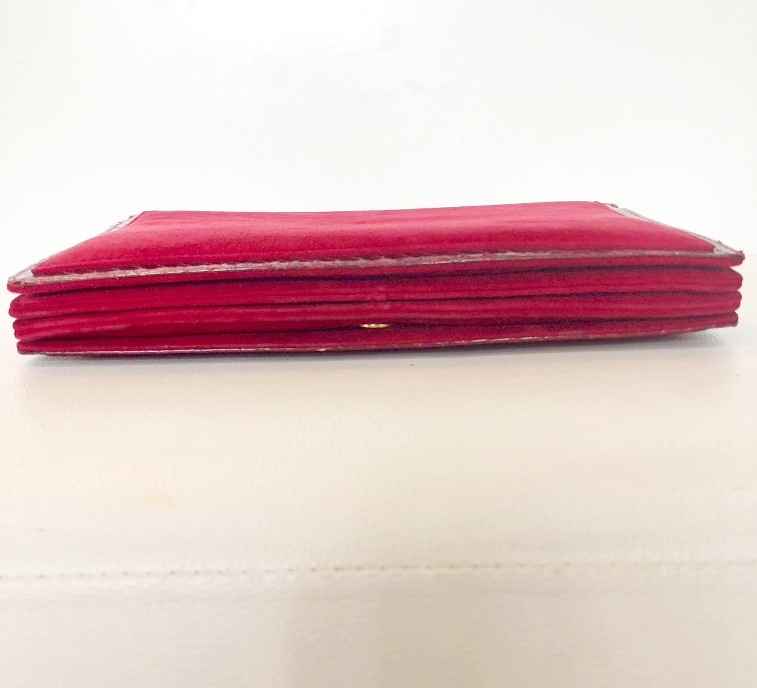 SAKS FIFTH AVENUE Red Suede Shoulder Bag