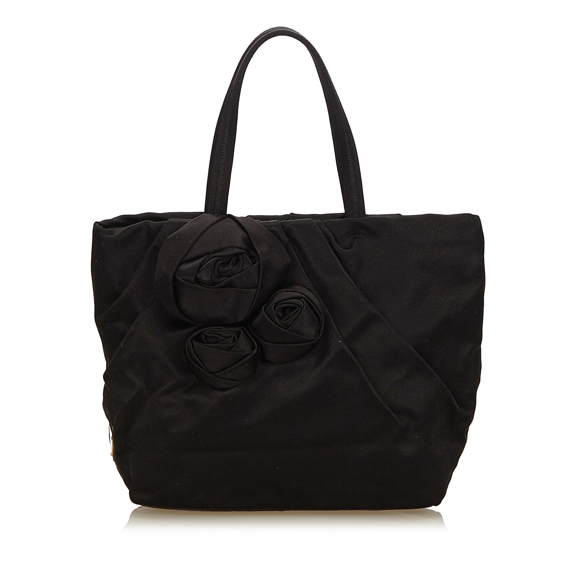 Prada Black Nylon Fabric Tote Bag ITALY