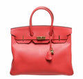 HermÃƒÆ’Ã‚Â¨s Birkin 35 Rouge Pivoine Bag GHW