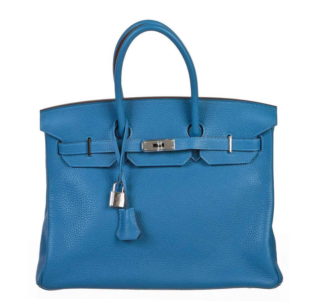 HermÃƒÆ’Ã‚Â¨s Birkin 35 Mykonos Blue Bag