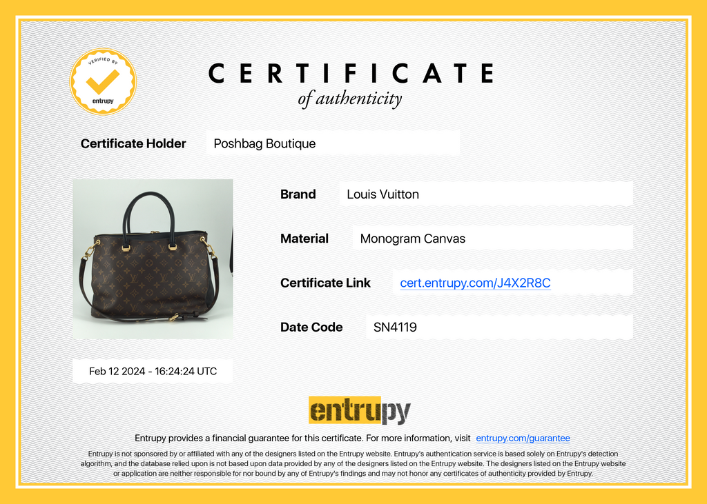 Louis Vuitto Pallas MM Monogram Canvas Bag