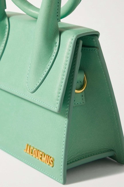Jacquemus Women Le Chiquito Noeud Green Leather Shoulder Bag