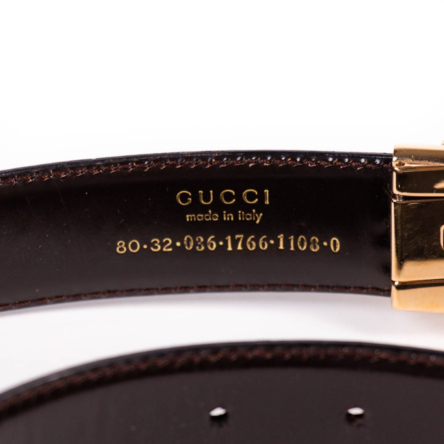 Gucci G Logo Leather Belt