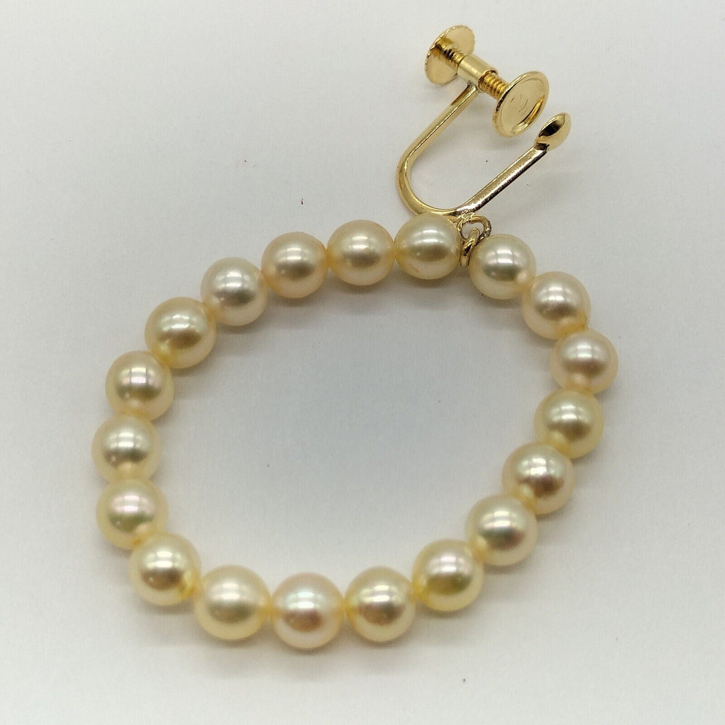 Jewelry Earring 2 set Pearl Yellow Gold