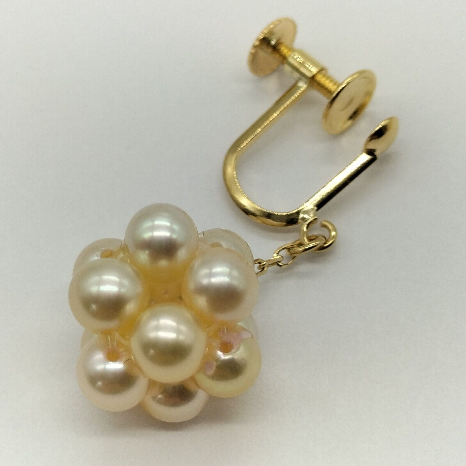 Jewelry Earring 2 set Pearl Yellow Gold